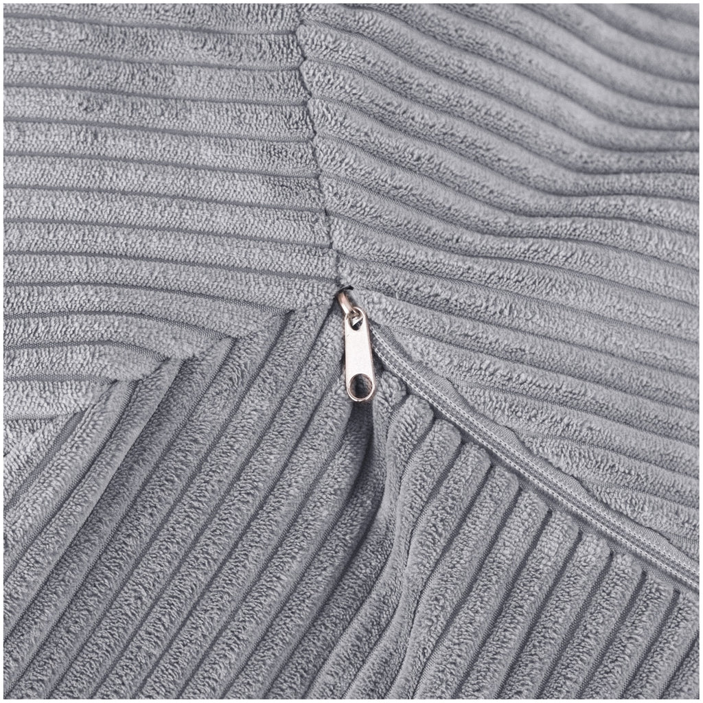 Corduroy Toy Storage Bag and Pouffe Cover — Grey