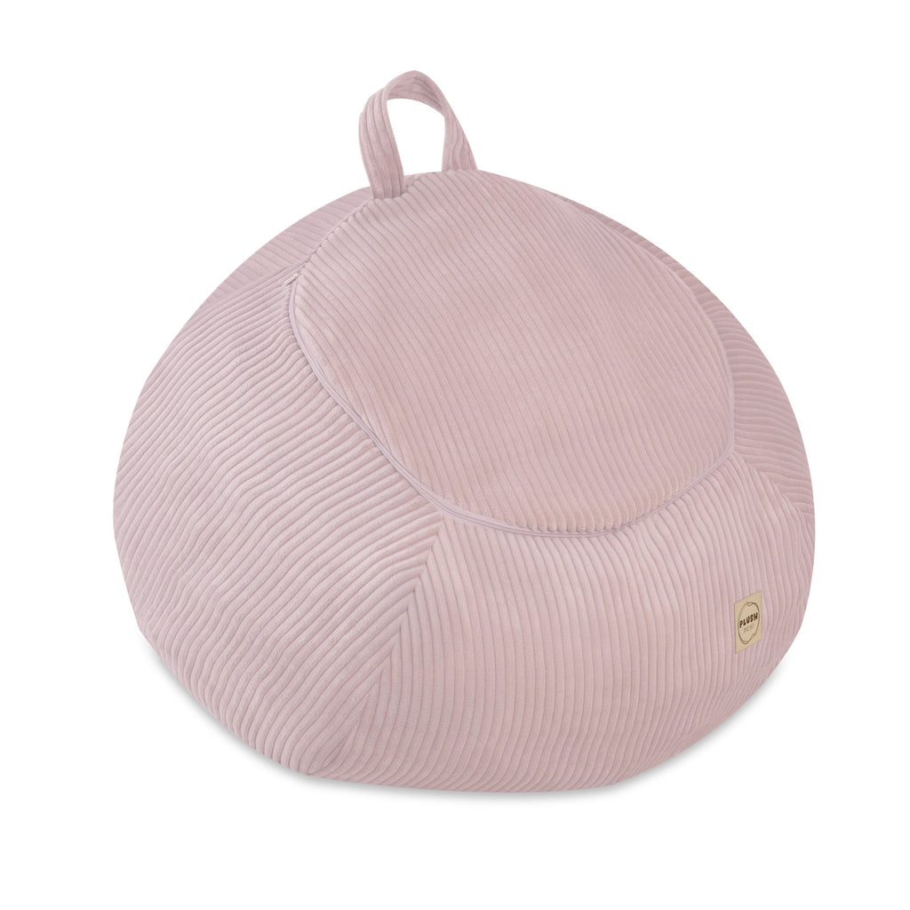 Corduroy Toy Storage Bag and Pouffe Cover — Light Pink