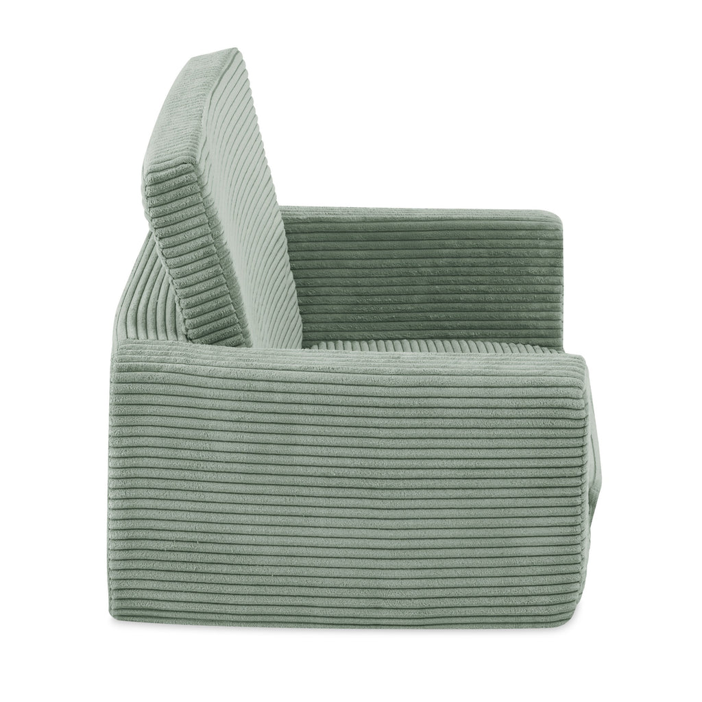 CUBIE Mini 2-in-1 Corduroy Children’s Armchair — Green