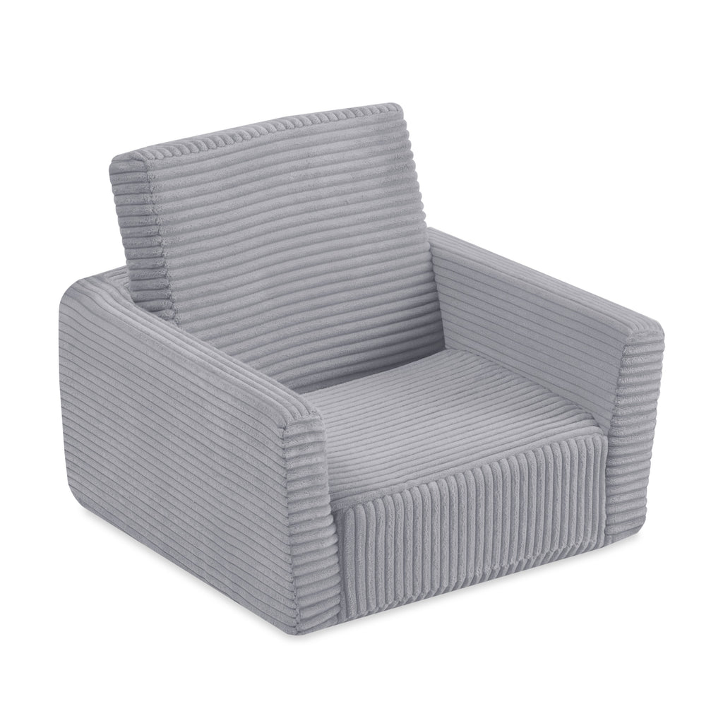 CUBIE Mini 2-in-1 Corduroy Children’s Armchair — Grey