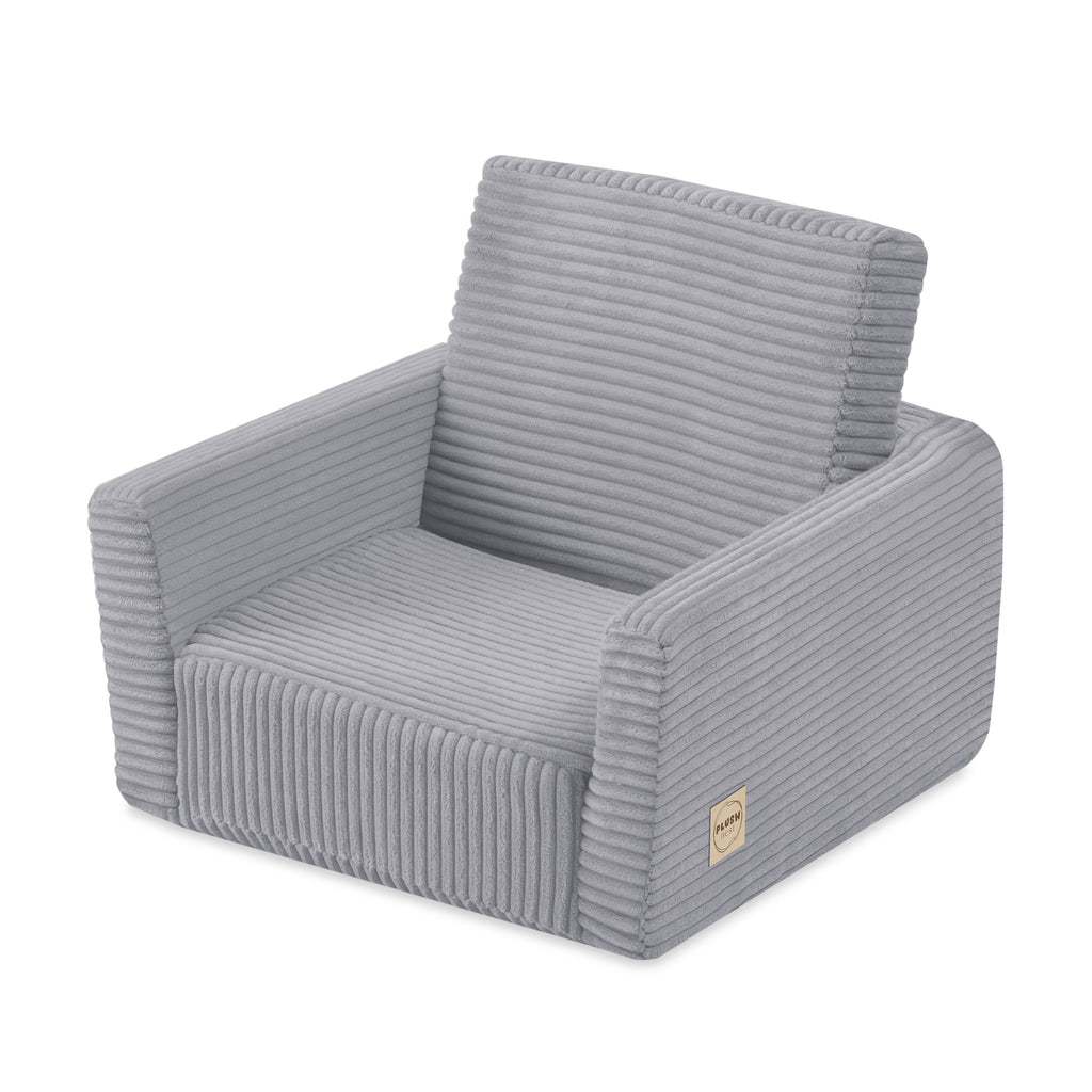 CUBIE Mini 2-in-1 Corduroy Children’s Armchair — Grey