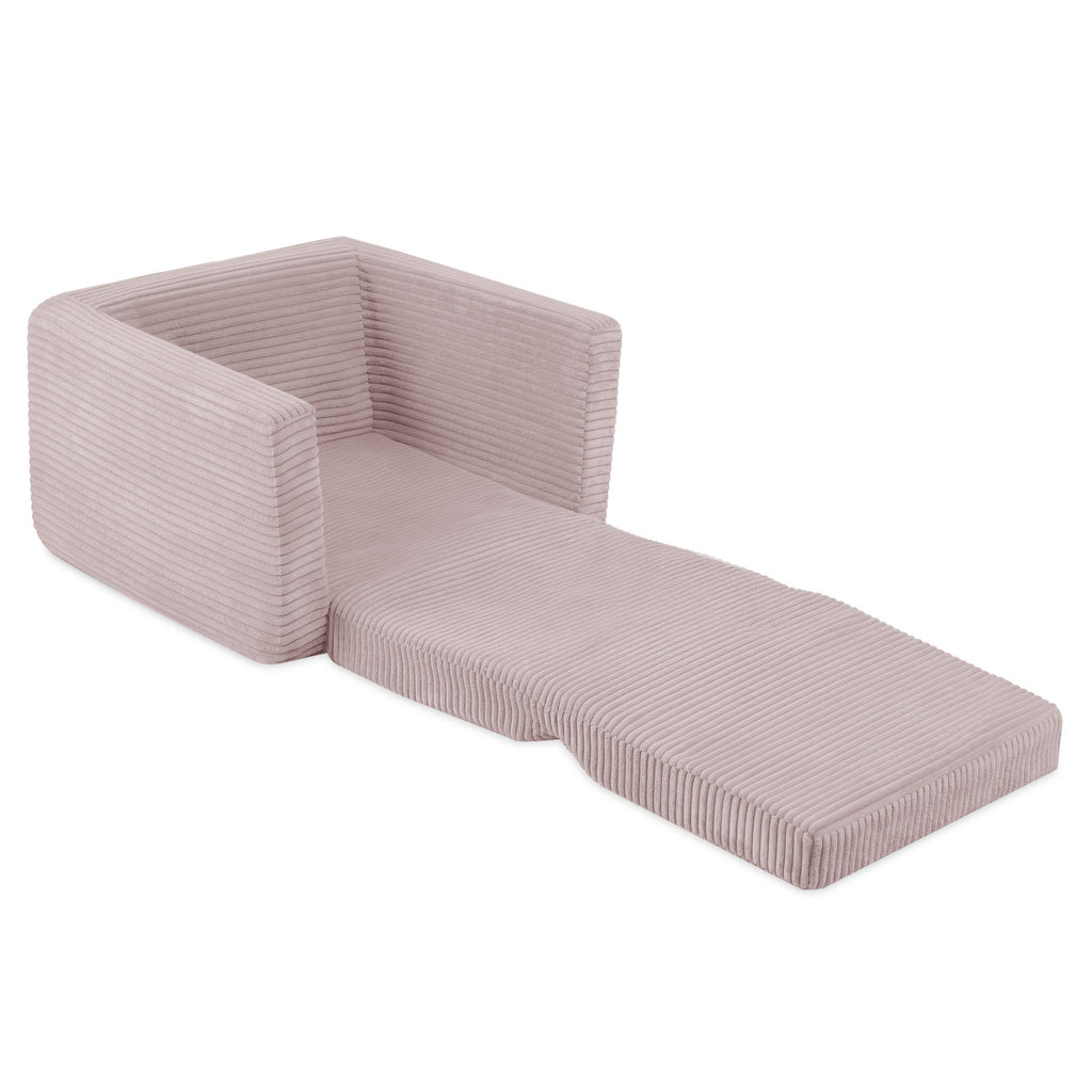 CUBIE Mini 2-in-1 Corduroy Children’s Armchair — Light Pink