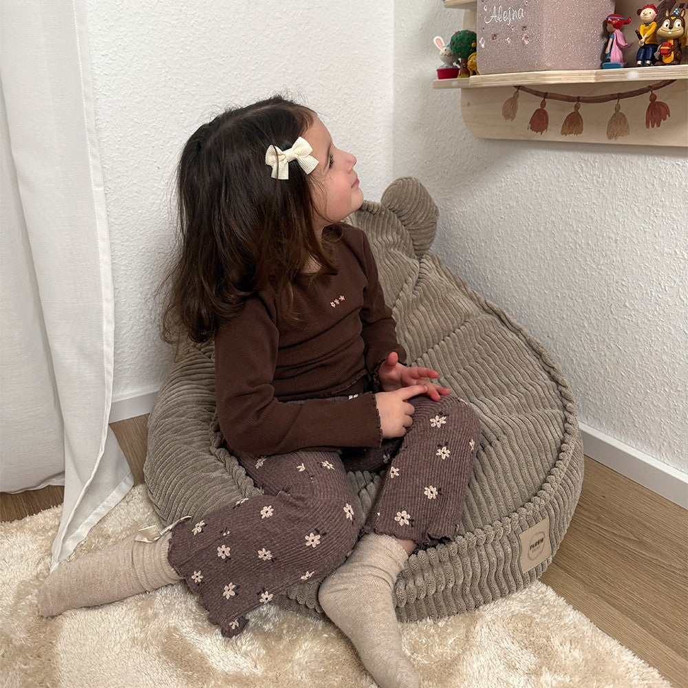 Huggy Bear Corduroy Children’s Armchair — Beige
