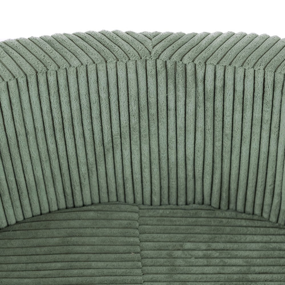 Round Corduroy Ball Pool, 90 × 30 cm — Green, 200 Pearl, Pearl Mint and Gold Balls