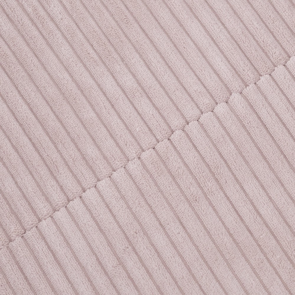 Round Corduroy Ball Pool, 90 × 30 cm — Light Pink, 200 Pearl, Light Pink and Gold Balls