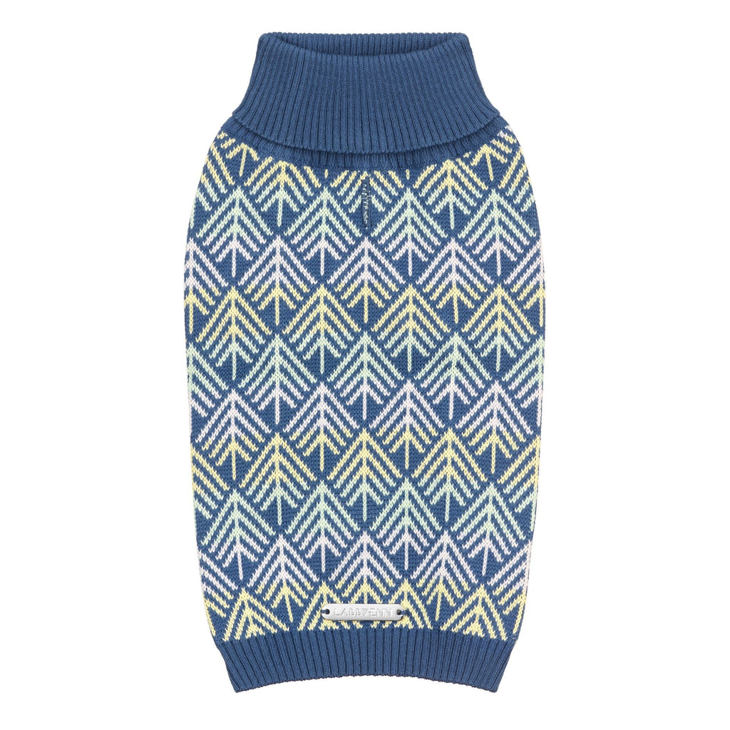 Pullo Hundepullover Marineblau mit Pastellstreifen