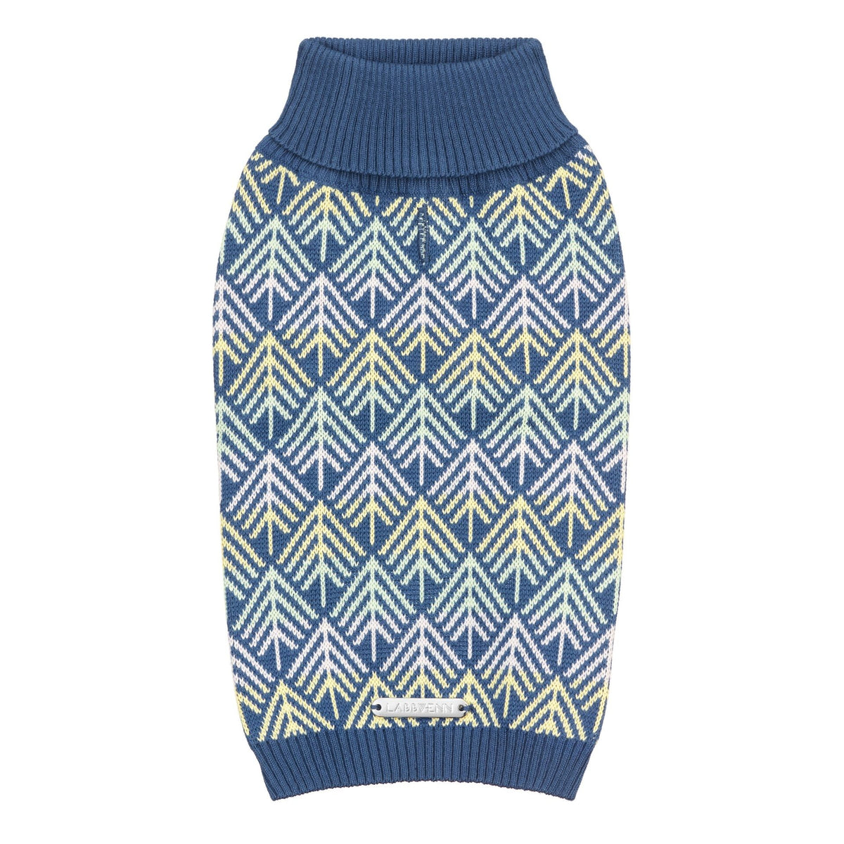 Pullo Hundepullover Marineblau mit Pastellstreifen