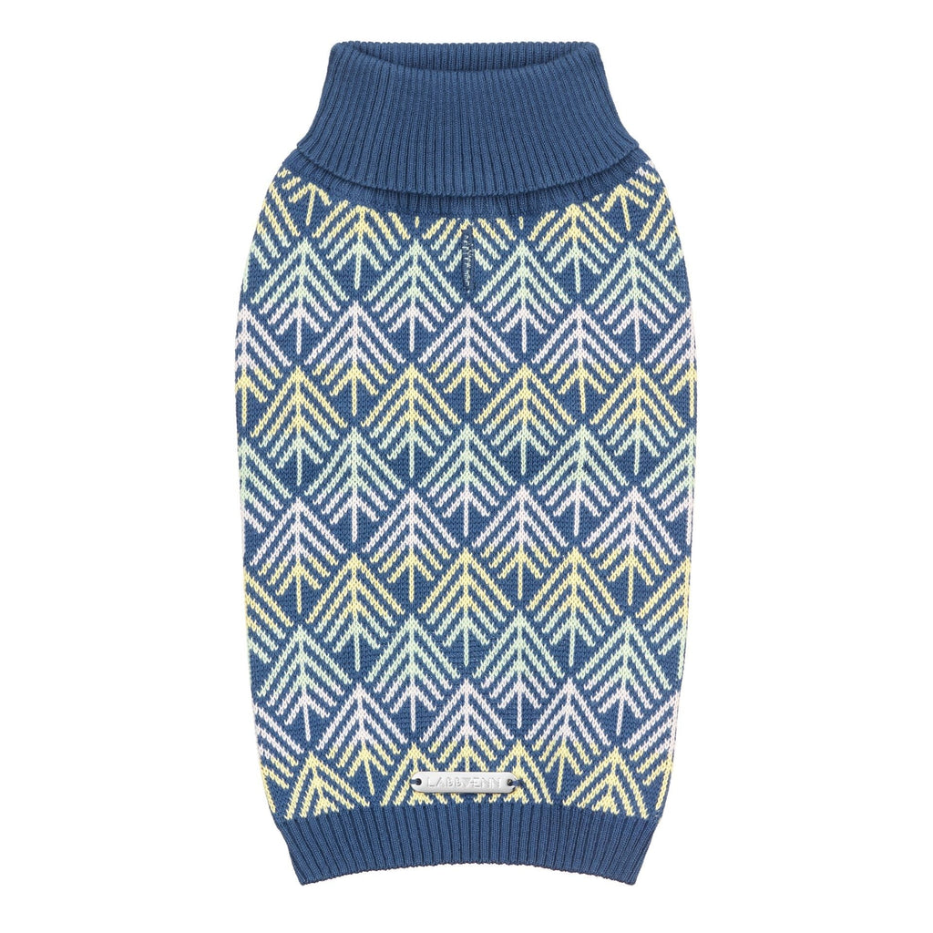 Pullo Hundepullover Marineblau mit Pastellstreifen