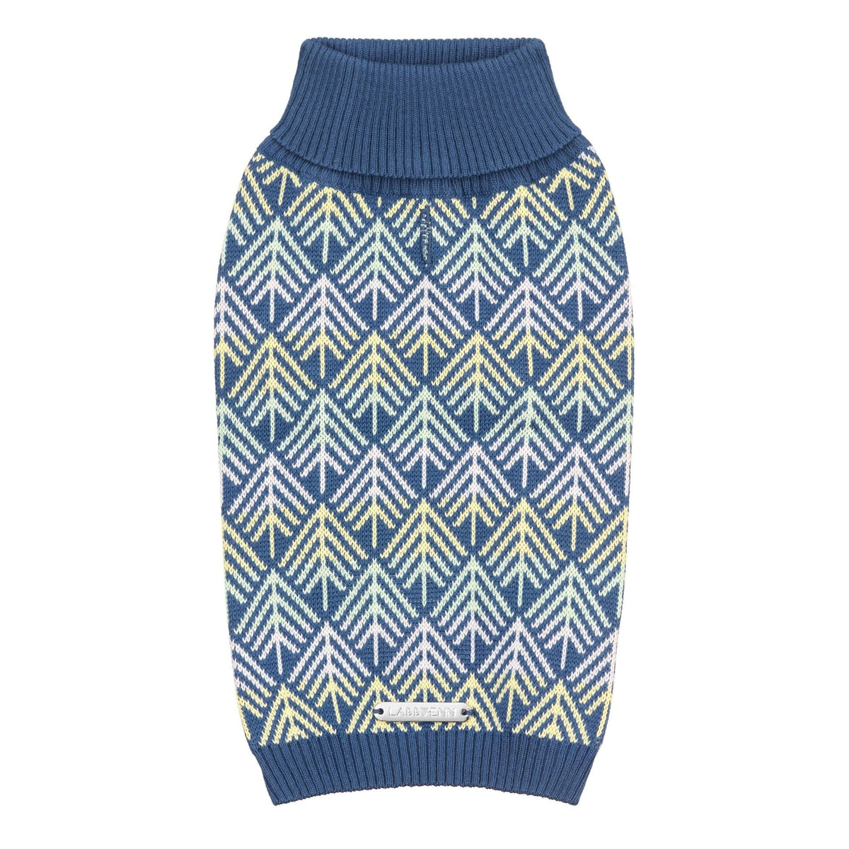 Pullo Hundepullover Marineblau mit Pastellstreifen