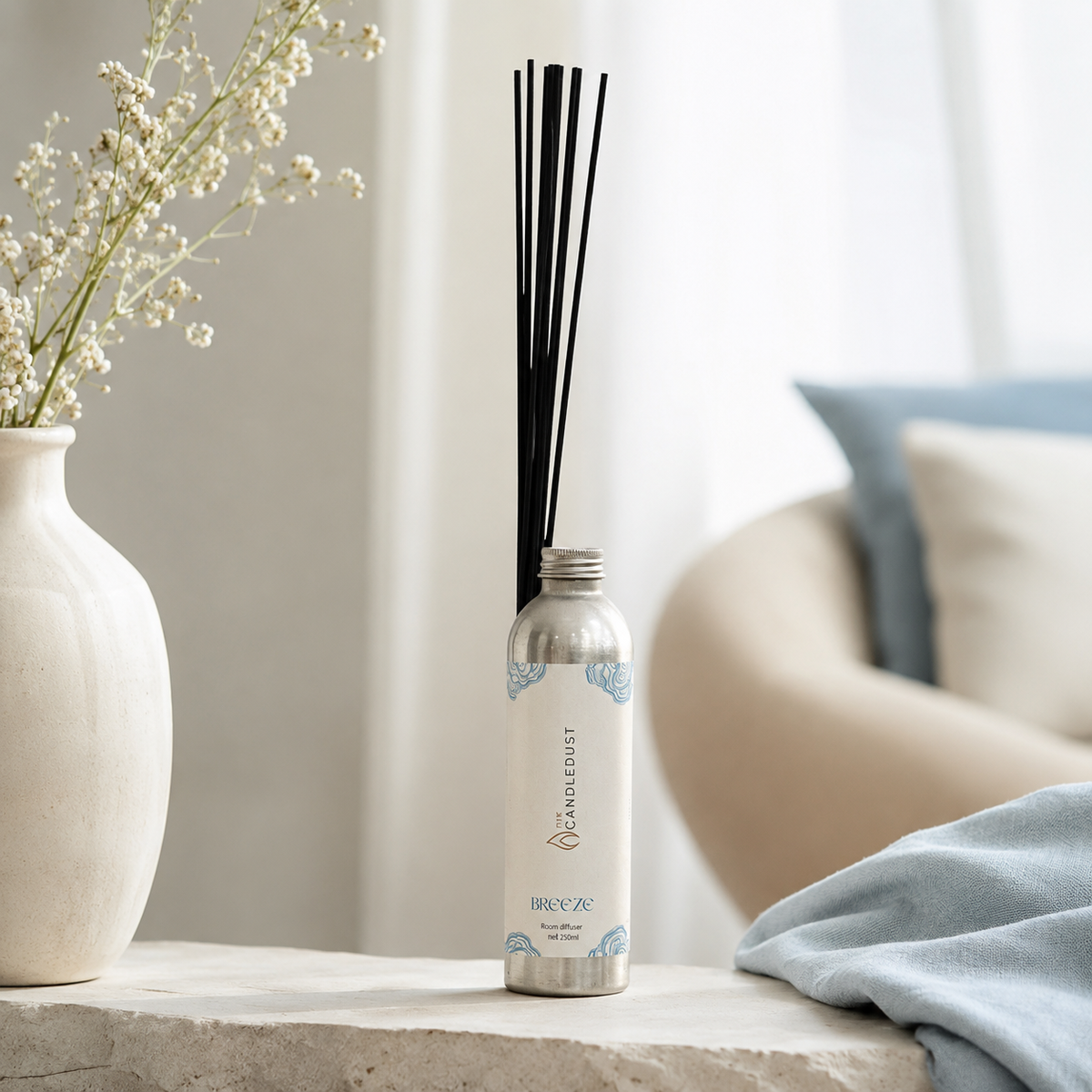 Candledust Raumduft-Nachfüllung breeze 250 ml – lifestyle