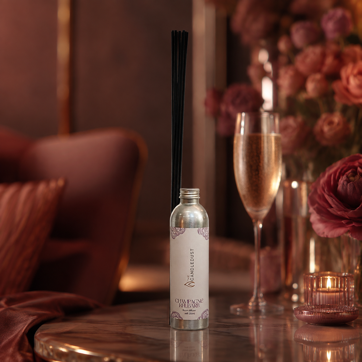 Candledust Raumduft-Nachfüllung champagne-rhubarb 250 ml – abend