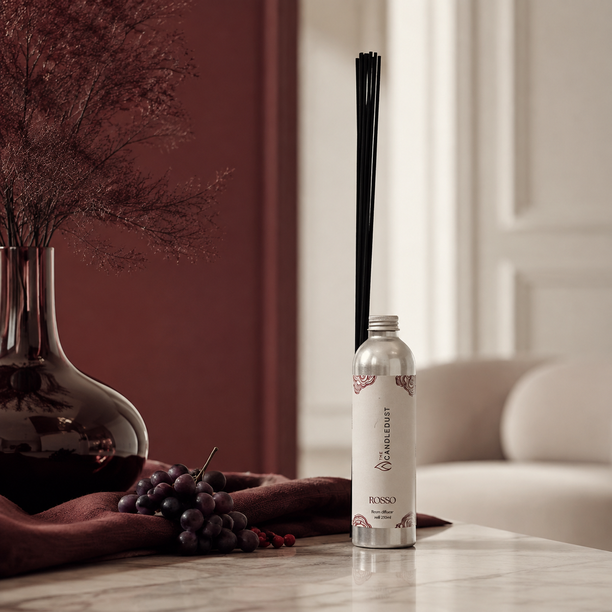 Candledust Raumduft-Nachfüllung rosso 250 ml – lifestyle