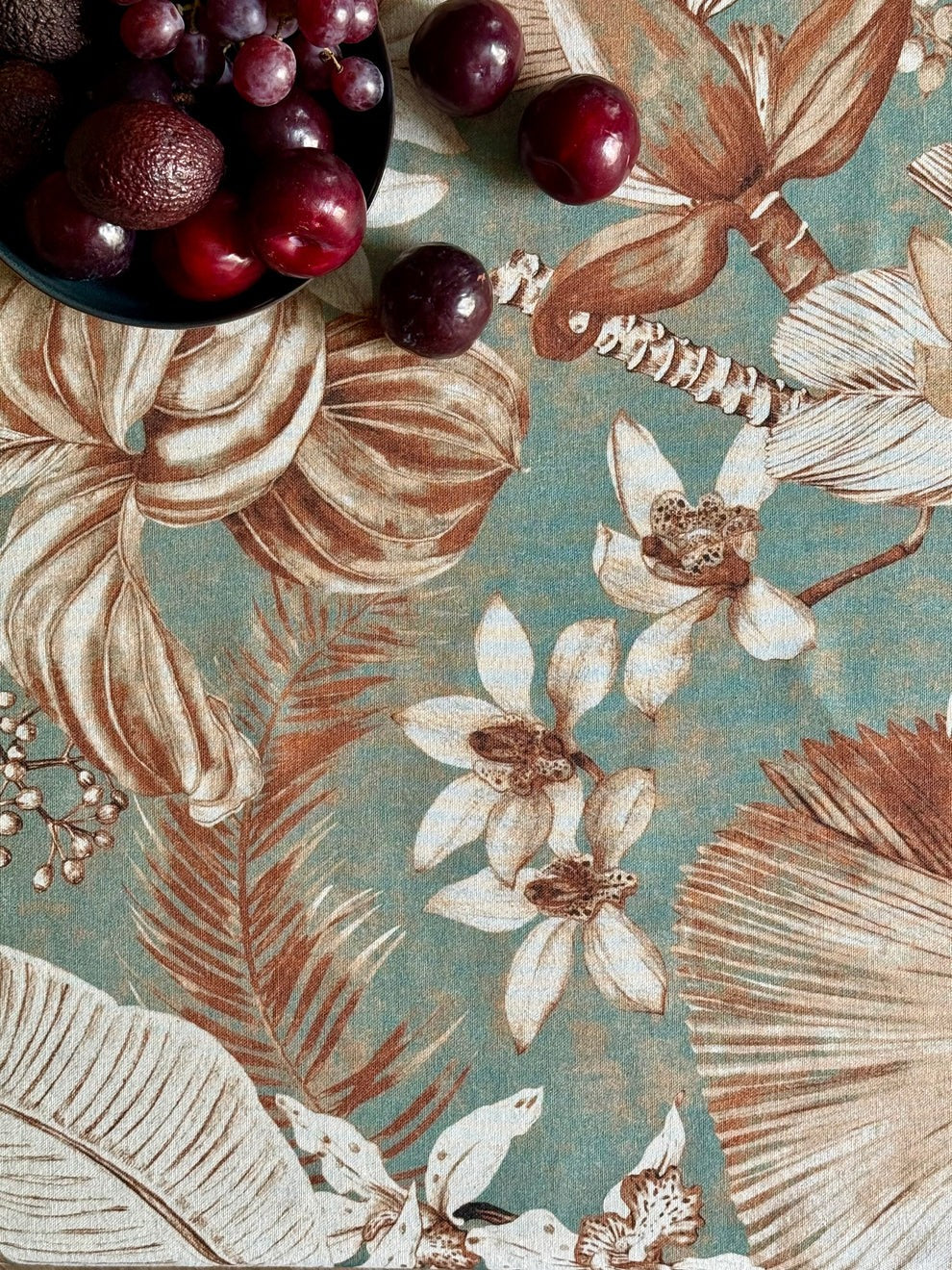 Rectangular Tablecloth, Linen-Cotton Mix - Terra Flora
