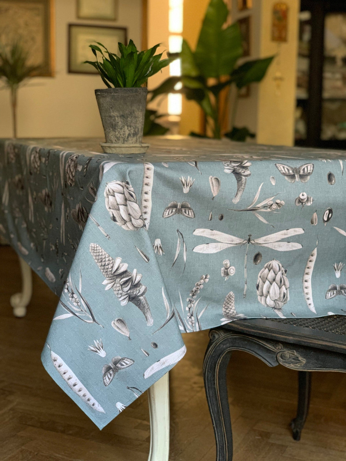 Tischdecke Seeds Aqua aus 100 % Baumwolle – Originalansicht 1