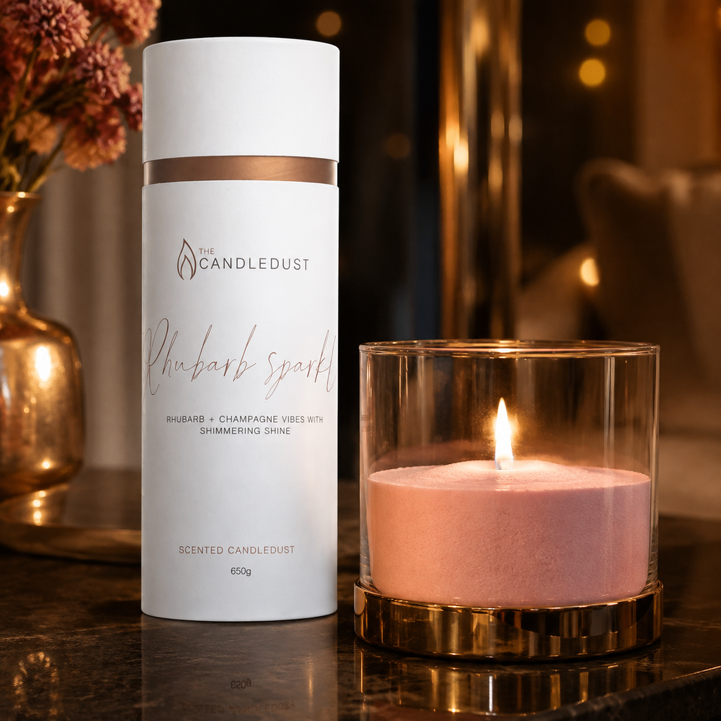 Duft-Pulverkerze Rhubarb Sparkle – luxuriöse Abendatmosphäre