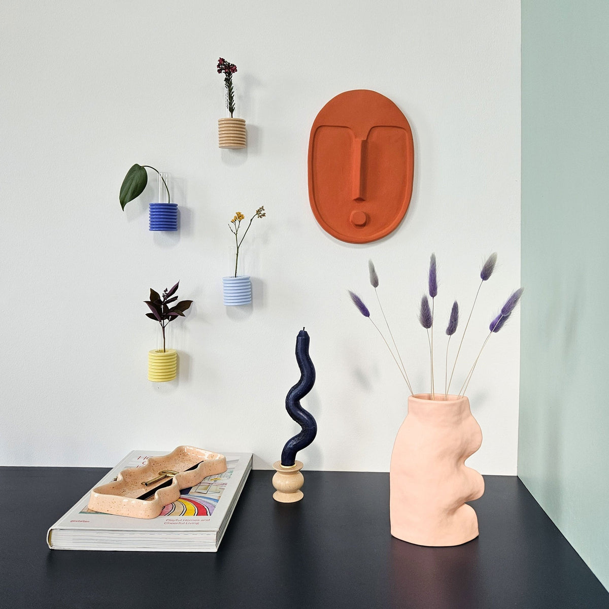Ribble Wandvase – Blau – Originalansicht 3