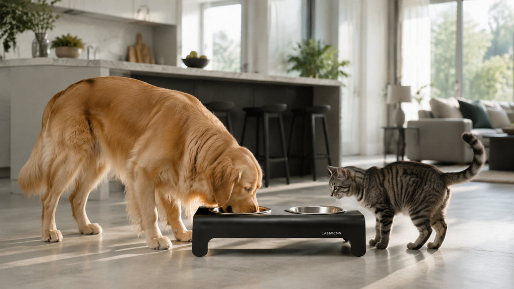 Rico Doppelnapf für Hund & Katze – Schwarz – Breite Premium-Wohnszene im Format 16:9