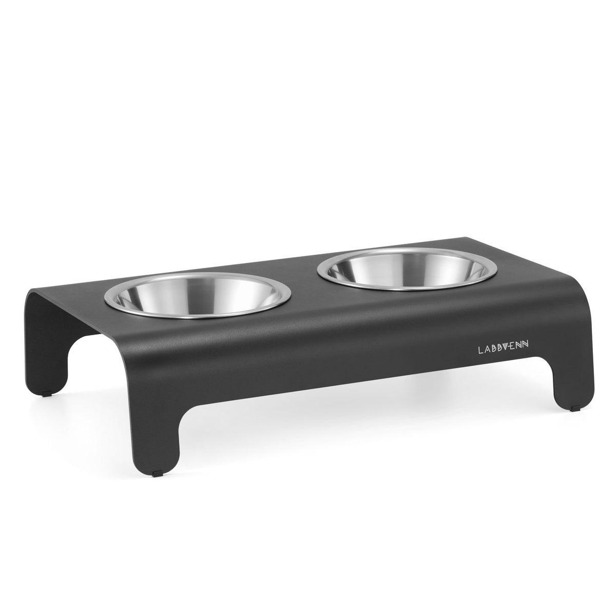 Rico Doppelnapf in Schwarz für Hund und Katze