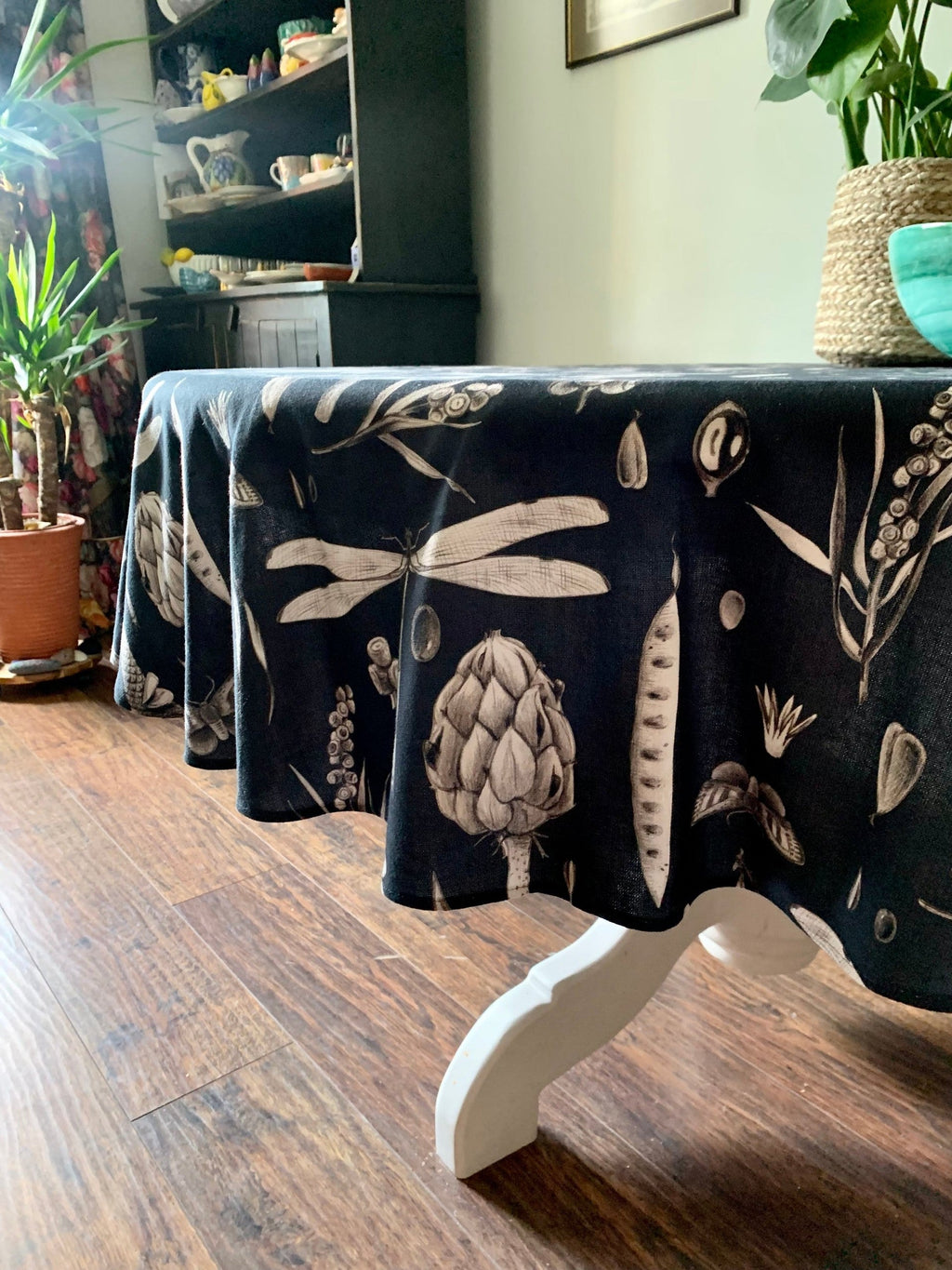 Runde Tischdecke Seeds Carbon aus Baumwolle – Originalansicht 4