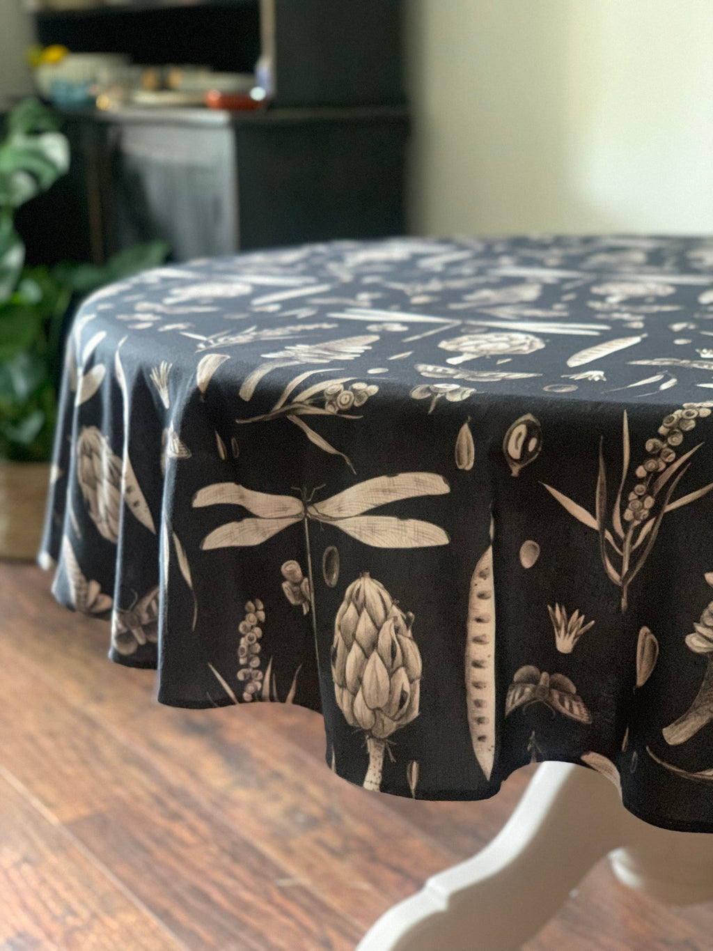 Runde Tischdecke Seeds Carbon aus Baumwolle – Originalansicht 6