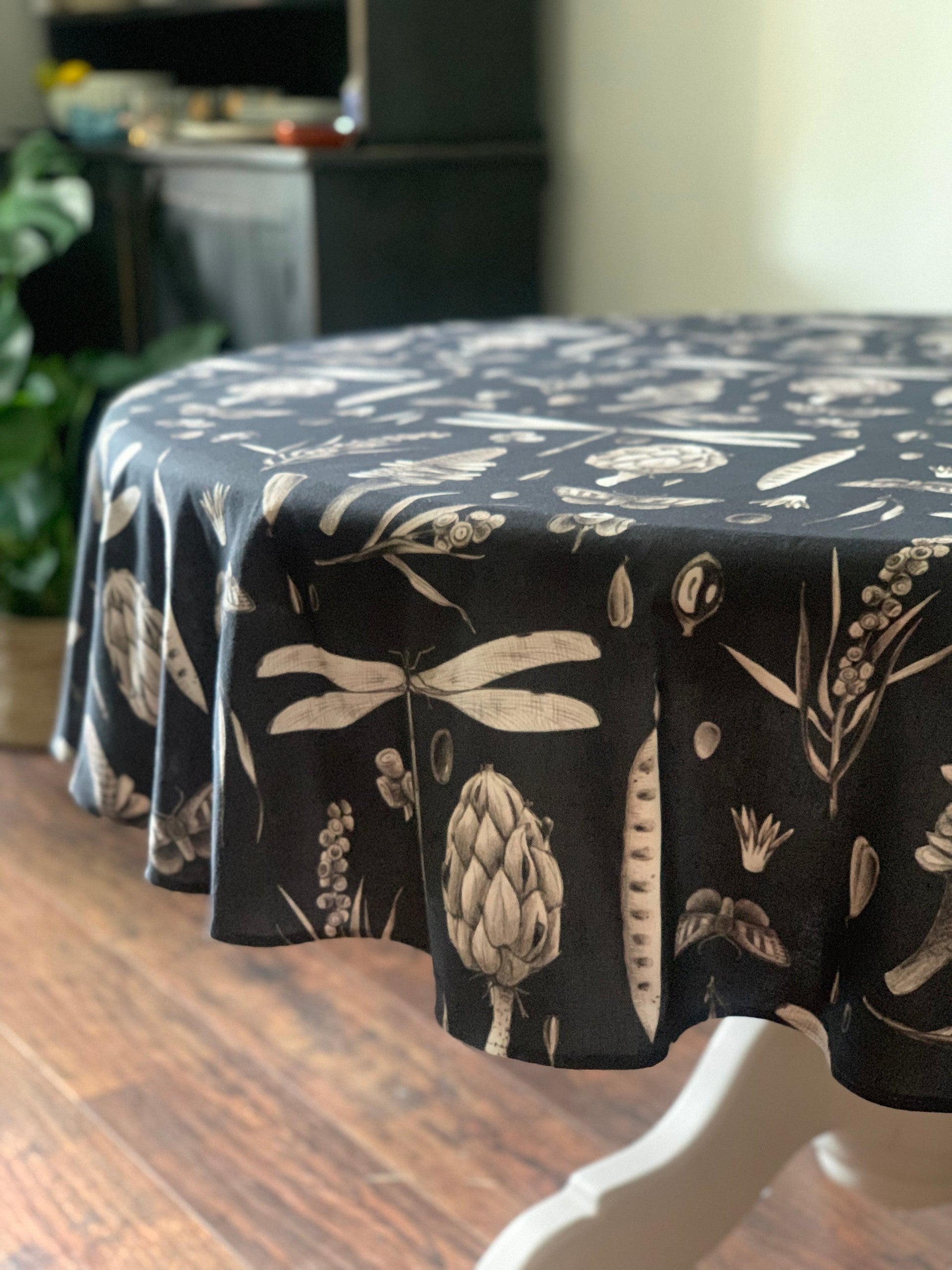 Runde Tischdecke Seeds Carbon aus Baumwolle – Originalansicht 6