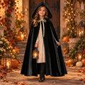 Kind im magischen Umhang Schwarzes Rotkäppchen – Halloween-Kostüm