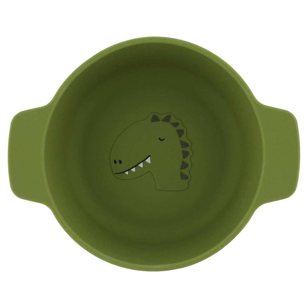 Silikonschale für Babys Mr. Dino – Vorderansicht