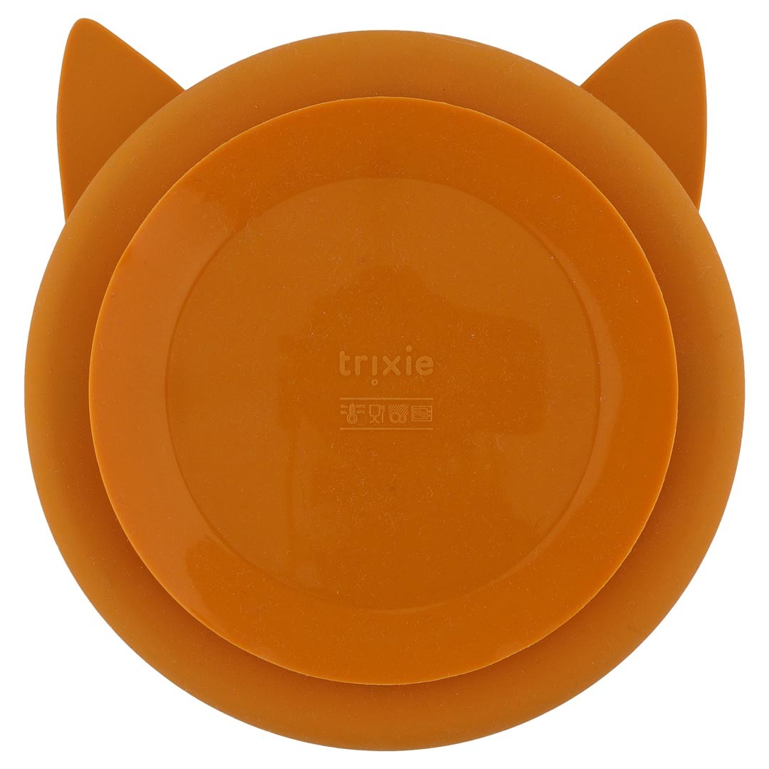 Silikonteller Mr. Fox mit sicherem Saugboden
