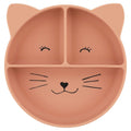 Silikon-Saugteller mit Fächern Mrs. Cat – Vorderansicht