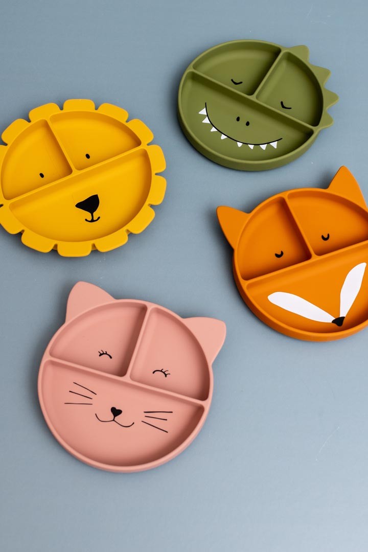 Saugteller Mrs. Cat mit getrennten Fächern