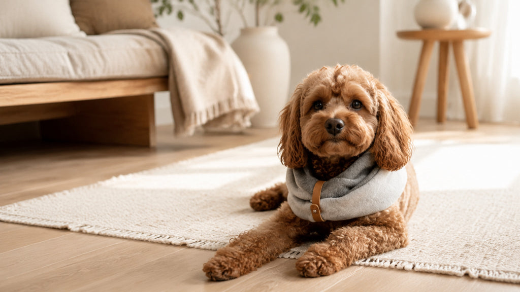 Simo Doppel-Halswärmer – Hellmeliert & Dunkelmeliert – Breite Premium-Wohnszene im Format 16:9