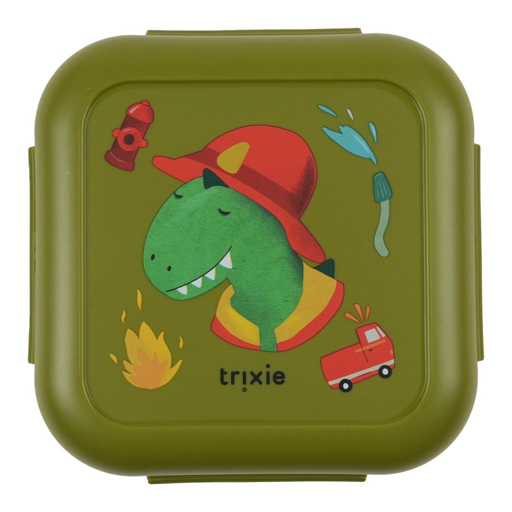 Trixie Snackbox mit Clips – Fireman Mr. Dino – Produktansicht