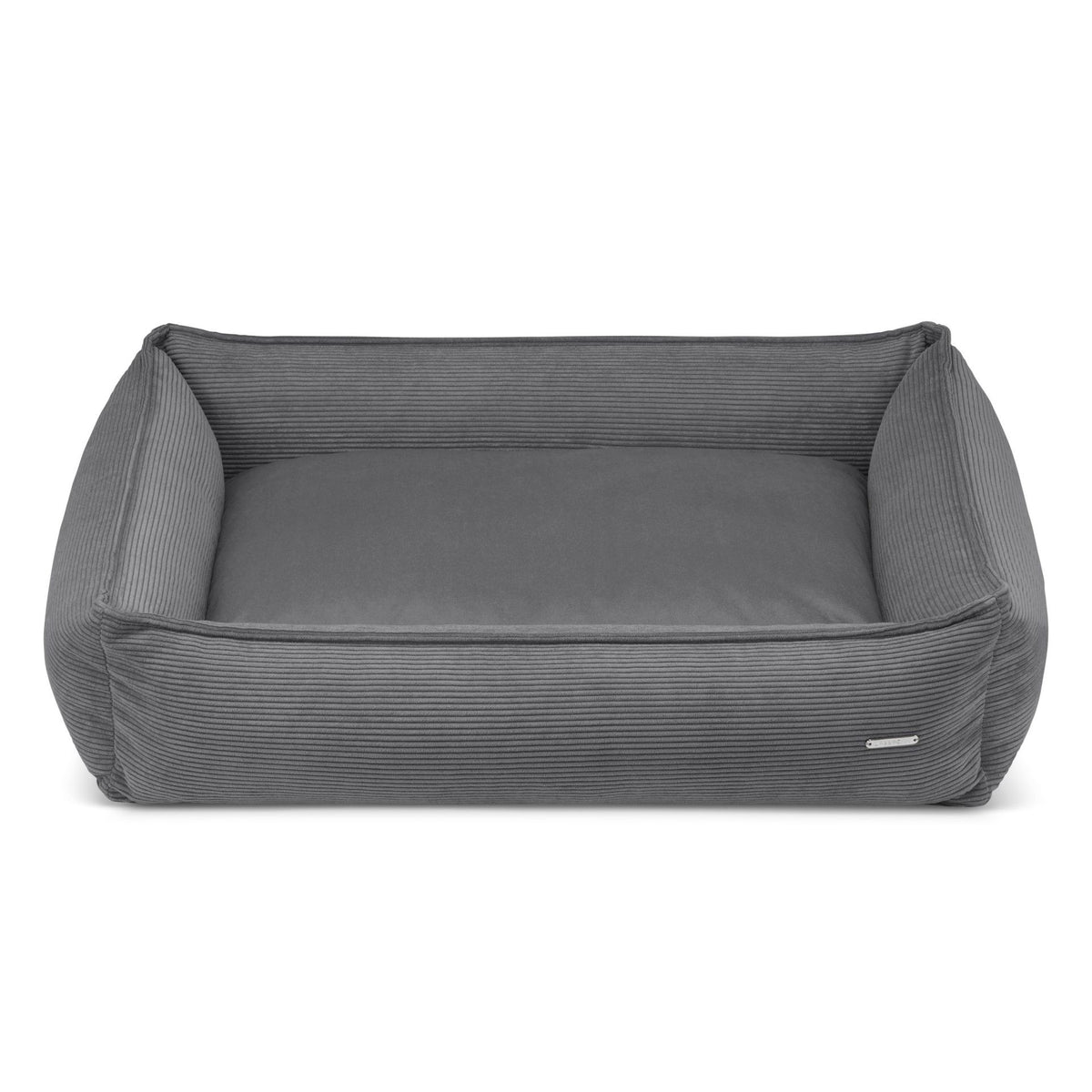 Strippo Cord-Hundebett in Dunkelgrau
