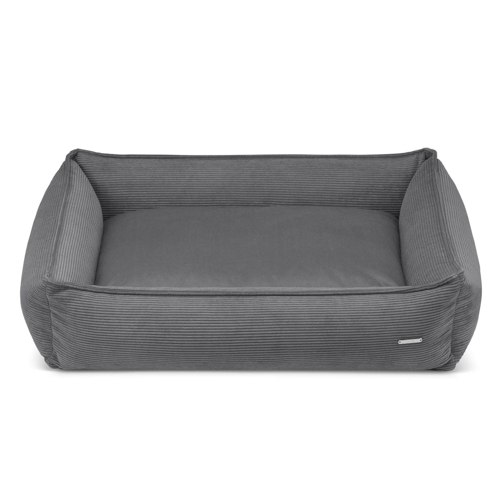 Originalbild Strippo Cord Hundebett Dunkelgrau