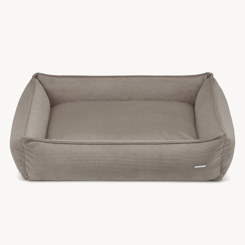 Strippo Cord-Hundebett in Mokka