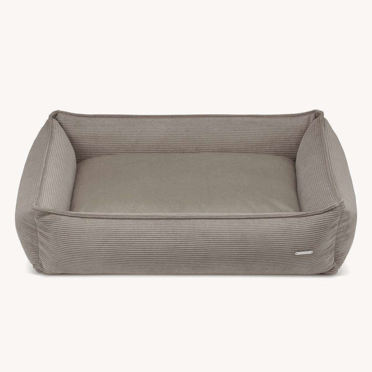 Originalbild Strippo Cord Hundebett Mokka Vorderansicht