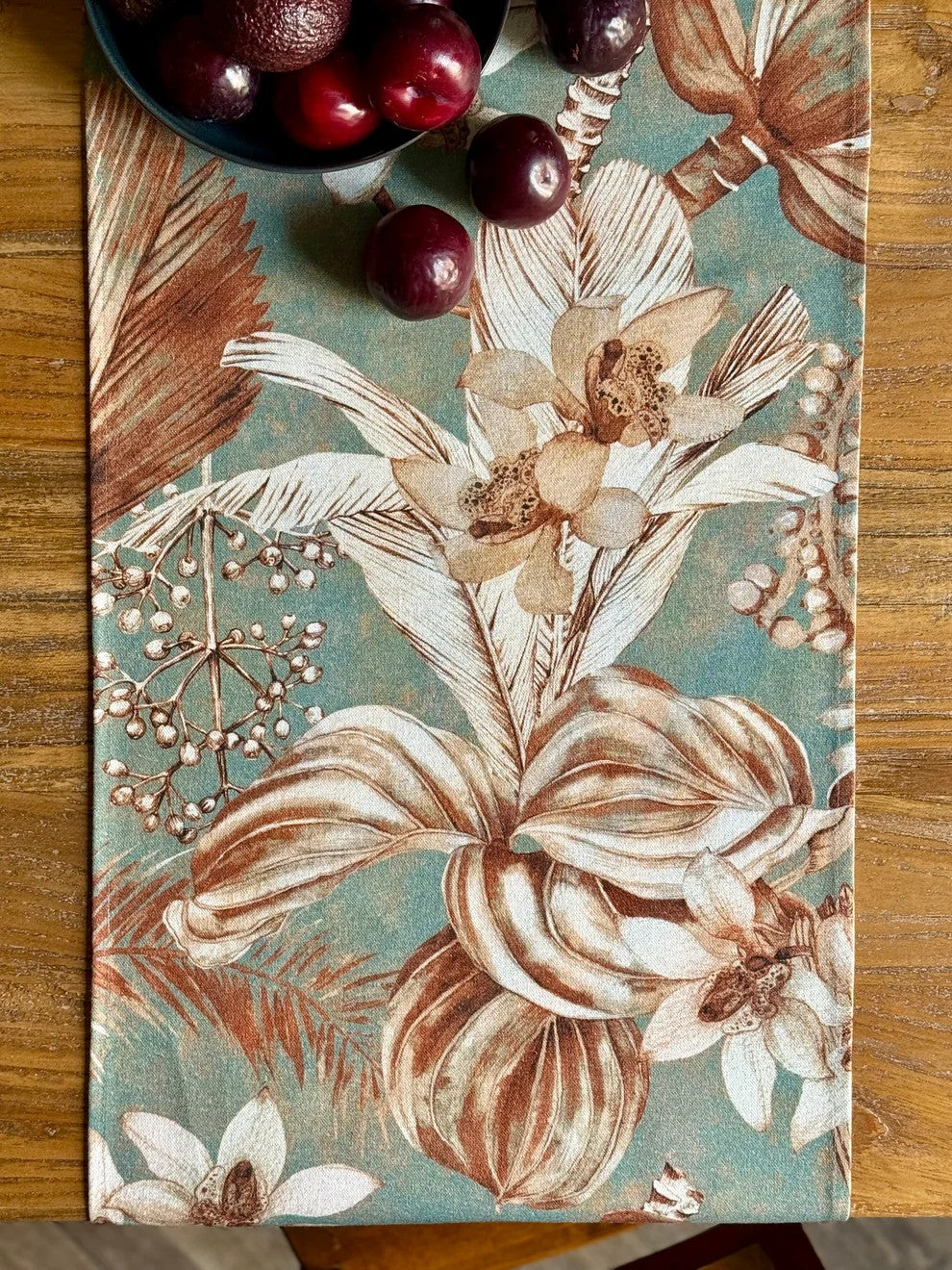 Table Runner, Linen-Cotton Mix - Terra Flora