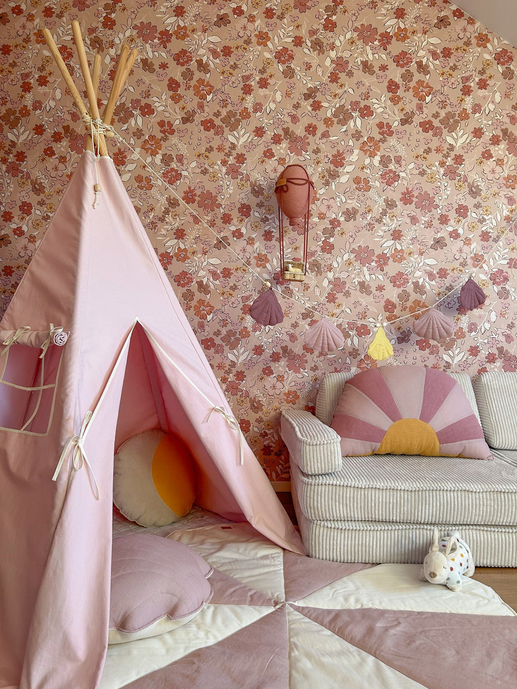 Kinder-Tipi Pastellrosa – Originalansicht 2