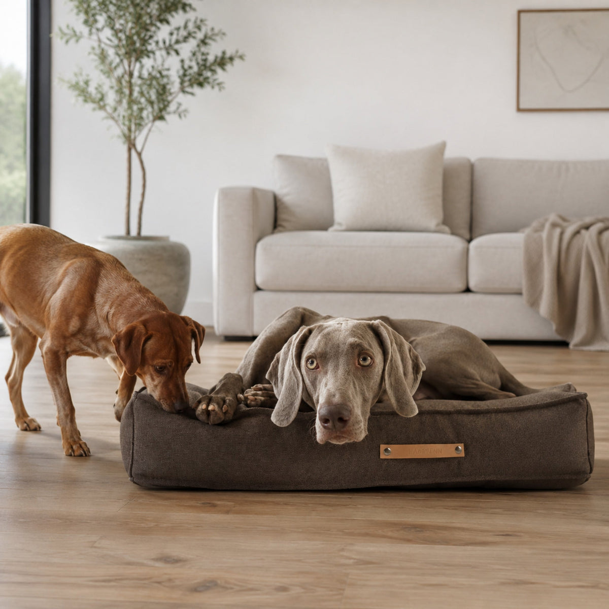 Töve Hundekissen – Braun – Stilvolle Wohnatmosphäre mit zwei Haustieren
