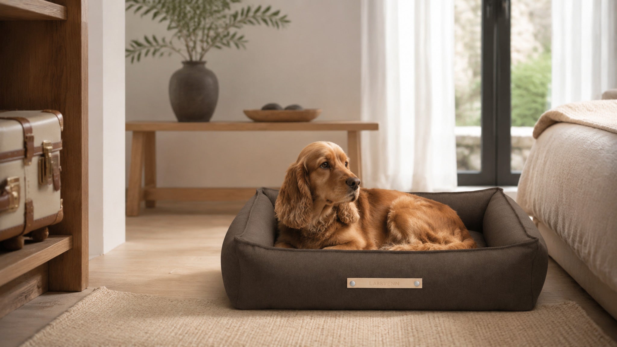Töve Hundebett – Braun – Breite Premium-Wohnszene im Format 16:9