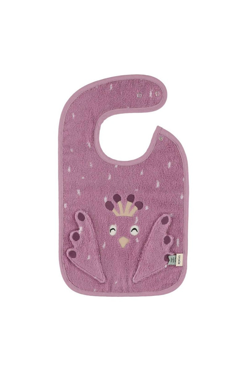 Trixie Baby-Lätzchen Mrs. Peacock aus Bio-Baumwolle – Vorderansicht