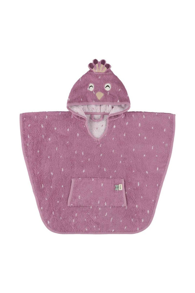 Trixie Kinder-Badeponcho aus Bio-Baumwolle – Mrs. Peacock – Originalansicht