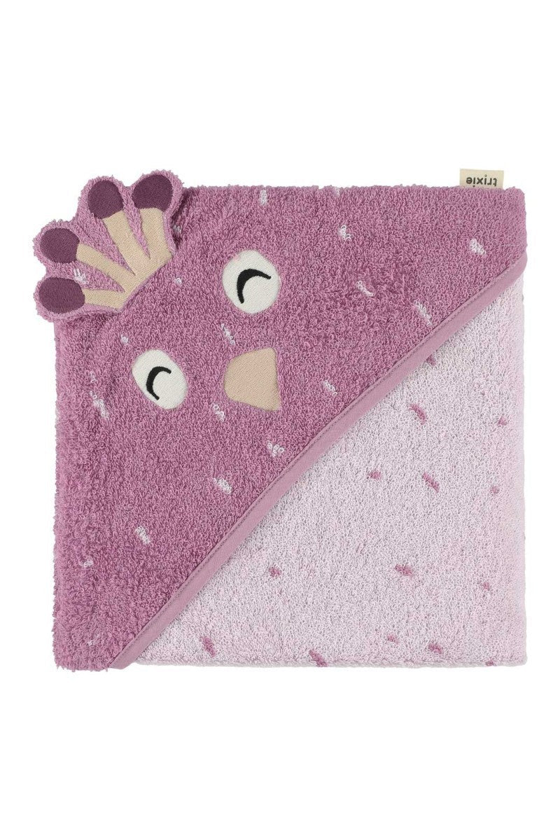 Trixie Baby-Badetuch mit Kapuze 75 × 75 cm – Mrs. Peacock – Originalansicht