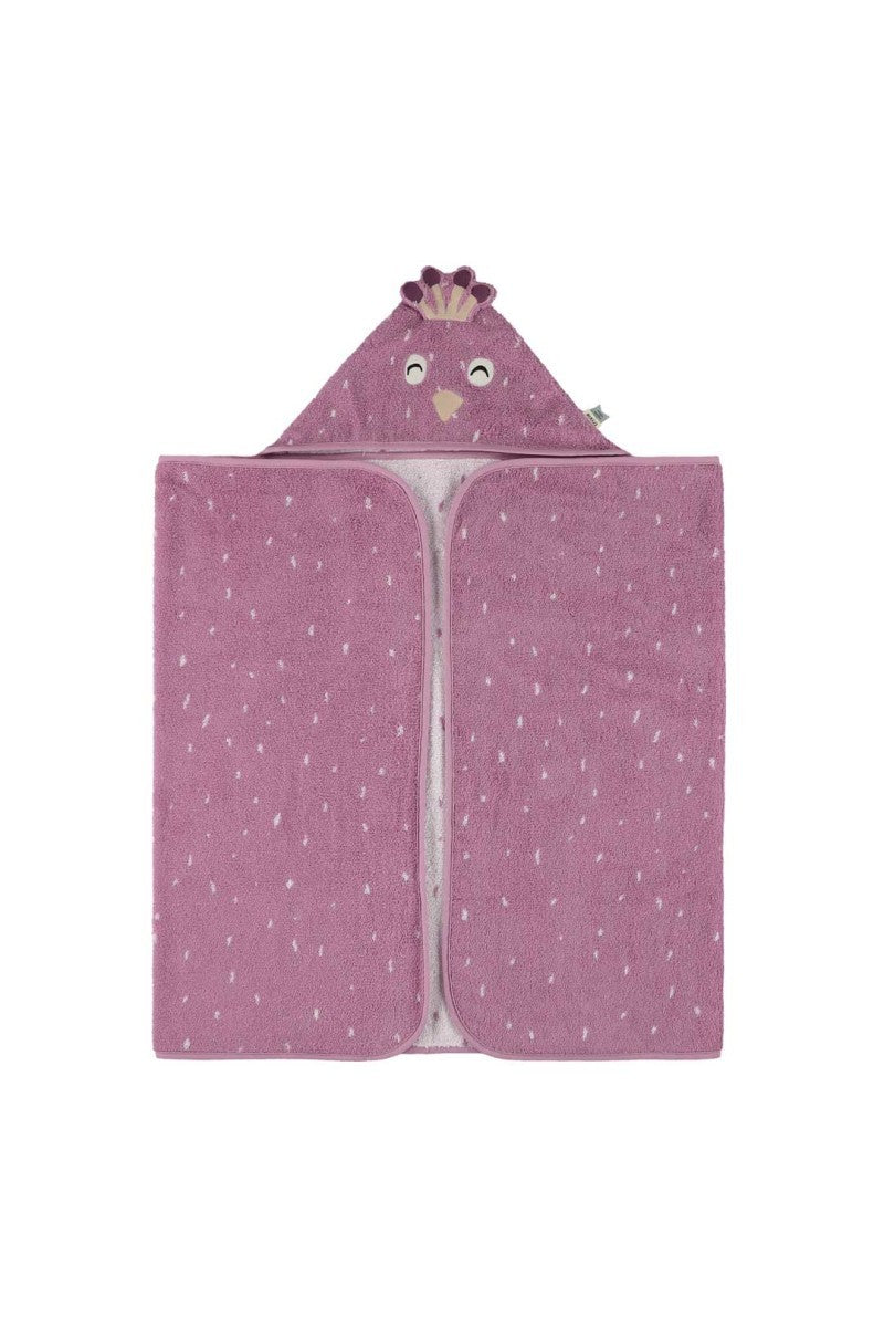 Trixie Baby-Badetuch mit Kapuze 75 × 75 cm – Mrs. Peacock – Produktdetails