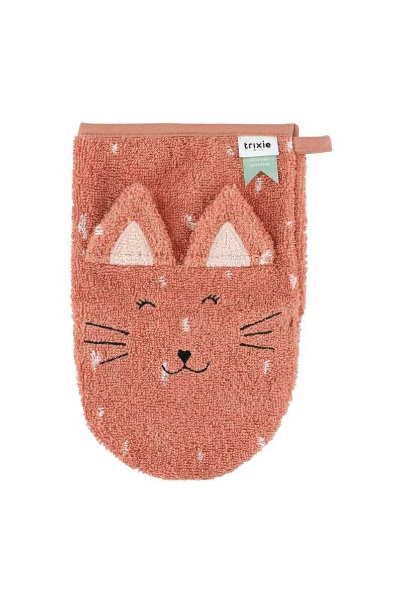 Trixie Baby-Waschhandschuhe aus Bio-Baumwolle, 2er-Set – Mrs. Cat & Mrs. Peacock – Produktdetails