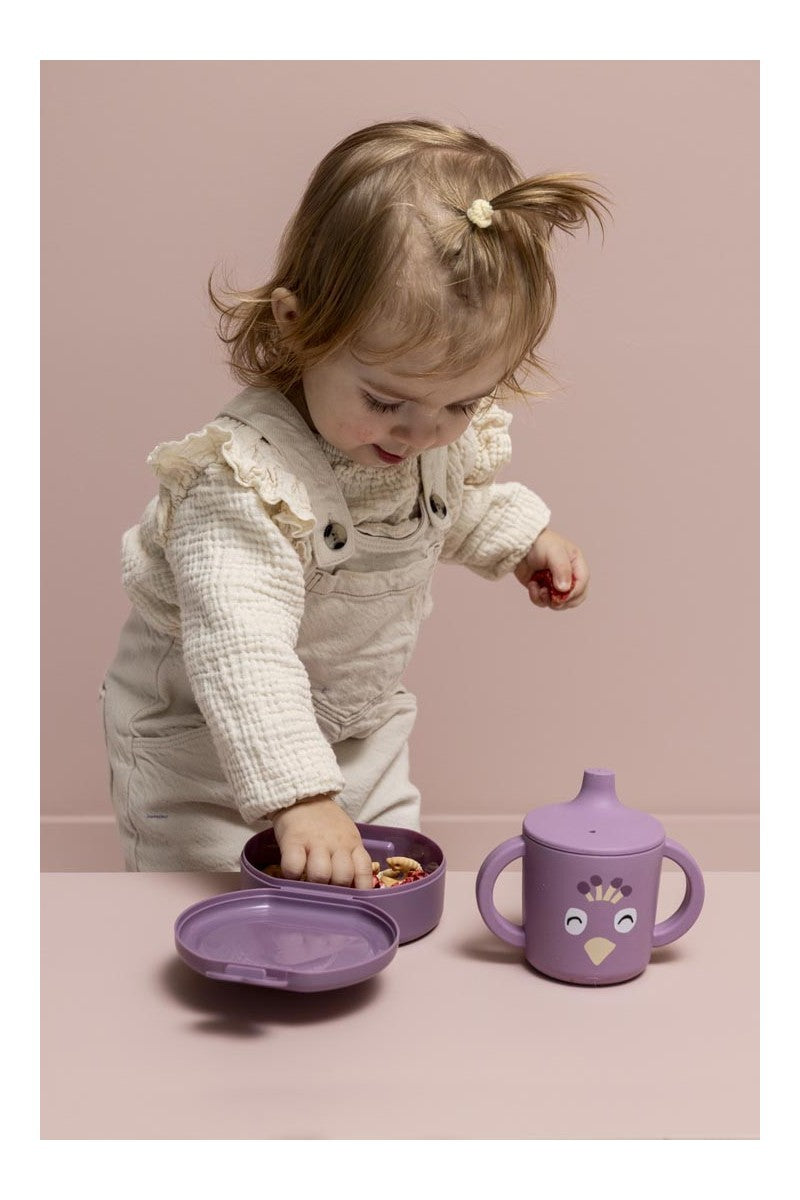 Trixie Snackbehälter mit Clips, 2er-Set – Mrs. Peacock – Detailaufnahme