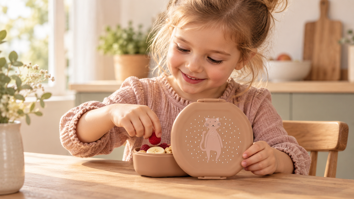Trixie Snackbehälter mit Clips, 2er-Set – Mrs. Cat mit Kind im Alltag