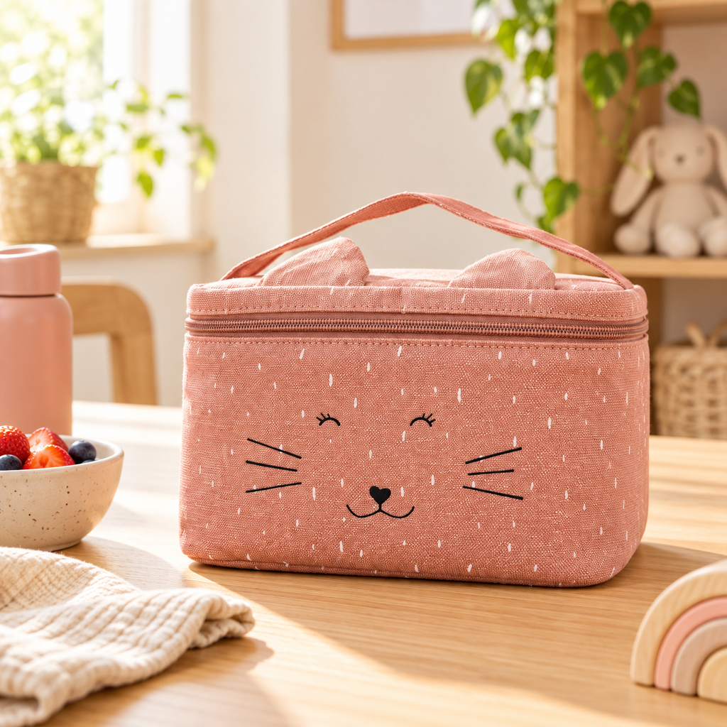 Trixie isolierte Kinder-Lunchtasche – Mrs. Cat – Premium Lifestyleaufnahme