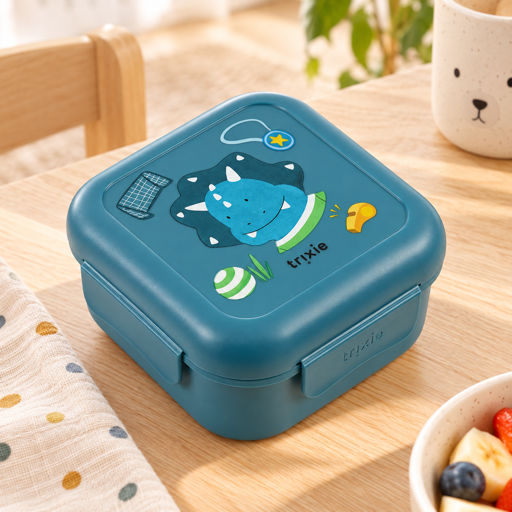 Trixie Snackbox mit Clips – Ballplayer Mr. Triceratops – Premium Lifestyleaufnahme
