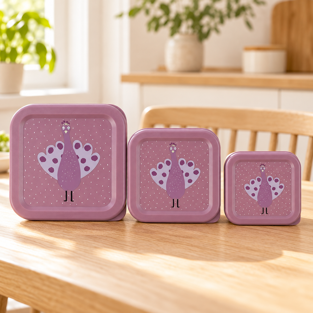 Trixie Snackboxen 3er-Set – Mrs. Peacock – Lifestyleaufnahme